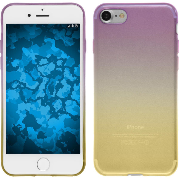 PhoneNatic Case kompatibel mit Apple iPhone 8 - Design:05 Silikon Hülle OmbrË + 2 Schutzfolien