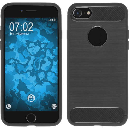 PhoneNatic Case kompatibel mit Apple iPhone 8 - grau Silikon Hülle Ultimate Cover
