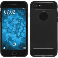 PhoneNatic Case kompatibel mit Apple iPhone 8 - schwarz Silikon Hülle Ultimate Cover