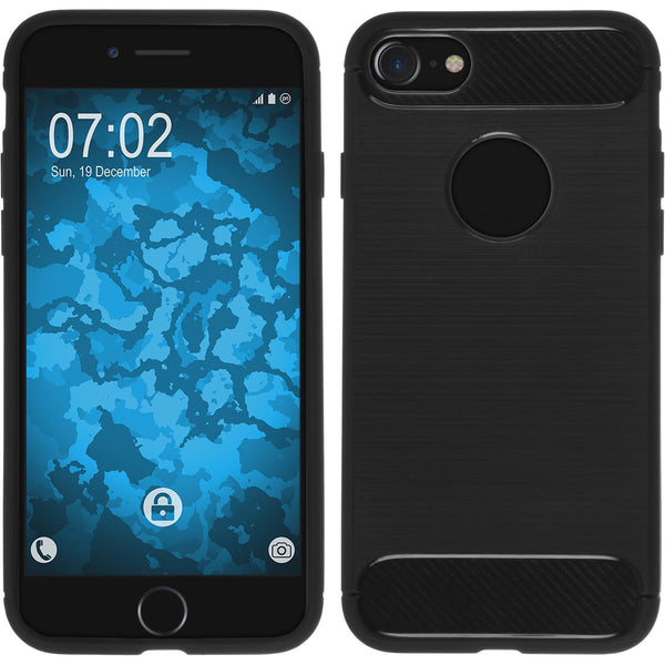 PhoneNatic Case kompatibel mit Apple iPhone 8 - schwarz Silikon Hülle Ultimate Cover