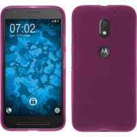 PhoneNatic Case kompatibel mit Lenovo Moto E3 - pink Silikon Hülle matt + 2 Schutzfolien