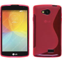 PhoneNatic Case kompatibel mit LG F60 - pink Silikon Hülle S-Style + 2 Schutzfolien