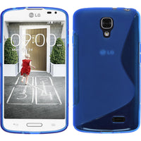 PhoneNatic Case kompatibel mit LG F70 - blau Silikon Hülle S-Style + 2 Schutzfolien