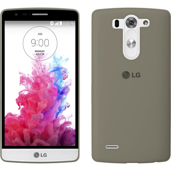 PhoneNatic Case kompatibel mit LG G3 S - grau Silikon Hülle Slimcase + 2 Schutzfolien