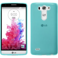 PhoneNatic Case kompatibel mit LG G3 S - türkis Silikon Hülle transparent + 2 Schutzfolien