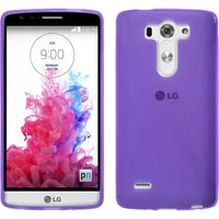 PhoneNatic Case kompatibel mit LG G3 S - lila Silikon Hülle X-Style + 2 Schutzfolien
