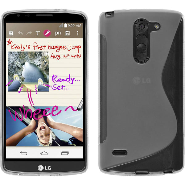 PhoneNatic Case kompatibel mit LG G3 Stylus - clear Silikon Hülle S-Style + 2 Schutzfolien