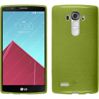 PhoneNatic Case kompatibel mit LG G4 - pastellgrün Silikon Hülle brushed + 2 Schutzfolien