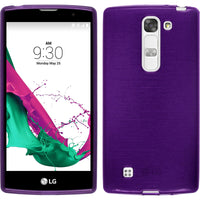 PhoneNatic Case kompatibel mit LG G4c - lila Silikon Hülle brushed + 2 Schutzfolien