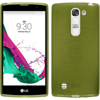 PhoneNatic Case kompatibel mit LG G4c - pastellgrün Silikon Hülle brushed + 2 Schutzfolien