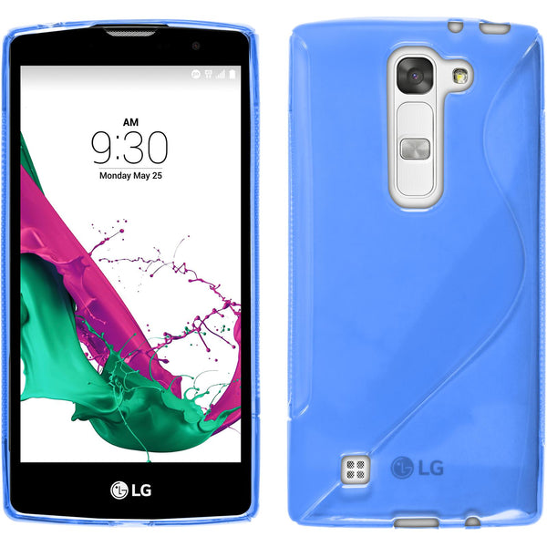 PhoneNatic Case kompatibel mit LG G4c - blau Silikon Hülle S-Style + 2 Schutzfolien
