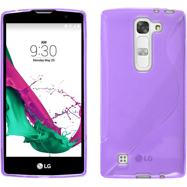 PhoneNatic Case kompatibel mit LG G4c - lila Silikon Hülle S-Style + 2 Schutzfolien