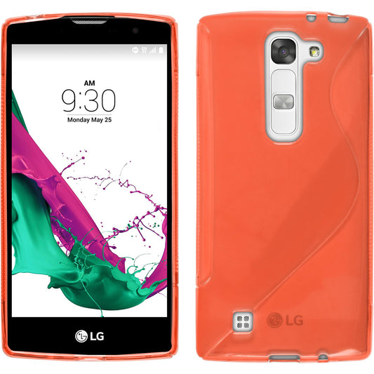 PhoneNatic Case kompatibel mit LG G4c - rot Silikon Hülle S-Style + 2 Schutzfolien