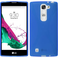 PhoneNatic Case kompatibel mit LG G4c - blau Silikon Hülle X-Style + 2 Schutzfolien