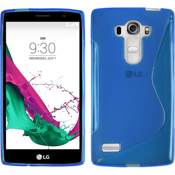 PhoneNatic Case kompatibel mit LG G4s / G4 Beat - blau Silikon Hülle S-Style + 2 Schutzfolien