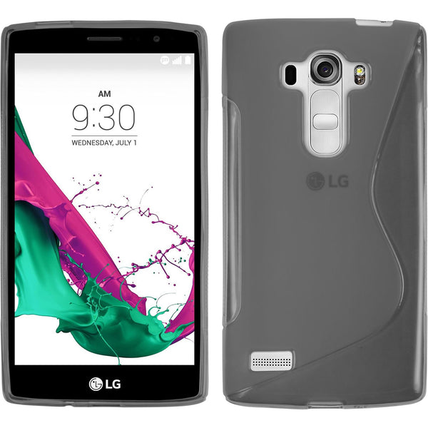 PhoneNatic Case kompatibel mit LG G4s / G4 Beat - grau Silikon Hülle S-Style + 2 Schutzfolien