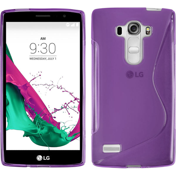 PhoneNatic Case kompatibel mit LG G4s / G4 Beat - lila Silikon Hülle S-Style + 2 Schutzfolien