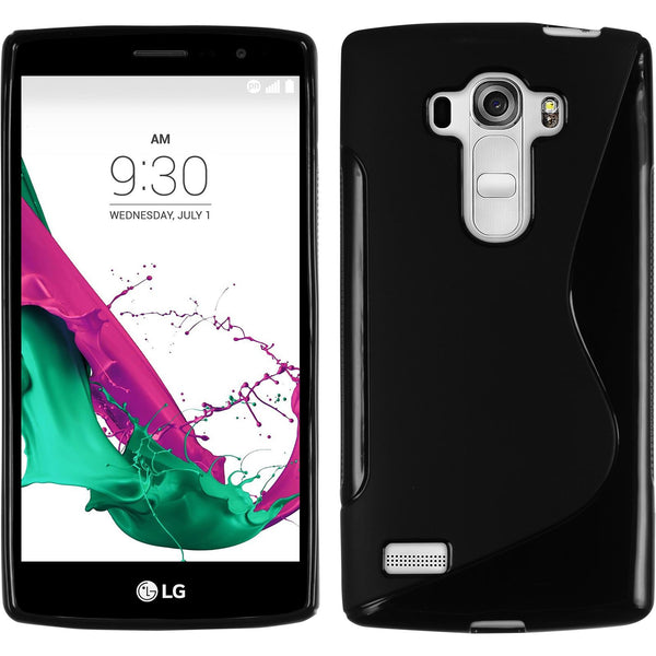 PhoneNatic Case kompatibel mit LG G4s / G4 Beat - schwarz Silikon Hülle S-Style + 2 Schutzfolien