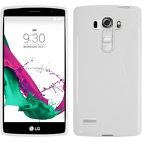 PhoneNatic Case kompatibel mit LG G4s / G4 Beat - weiﬂ Silikon Hülle S-Style + 2 Schutzfolien