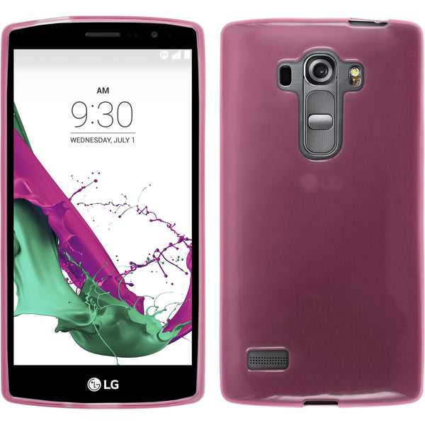 PhoneNatic Case kompatibel mit LG G4s / G4 Beat - rosa Silikon Hülle transparent + 2 Schutzfolien