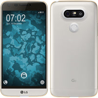 PhoneNatic Case kompatibel mit LG G5 - gold Silikon Hülle 360∞ Fullbody Cover