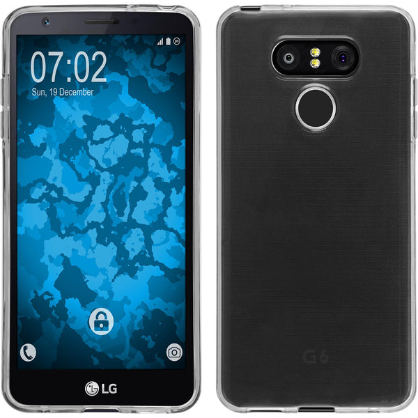 PhoneNatic Case kompatibel mit LG G6 - grau Silikon Hülle transparent Cover