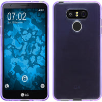 PhoneNatic Case kompatibel mit LG G6 - lila Silikon Hülle transparent Cover