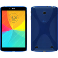 PhoneNatic Case kompatibel mit LG G Pad 8.0 - blau Silikon Hülle X-Style Cover