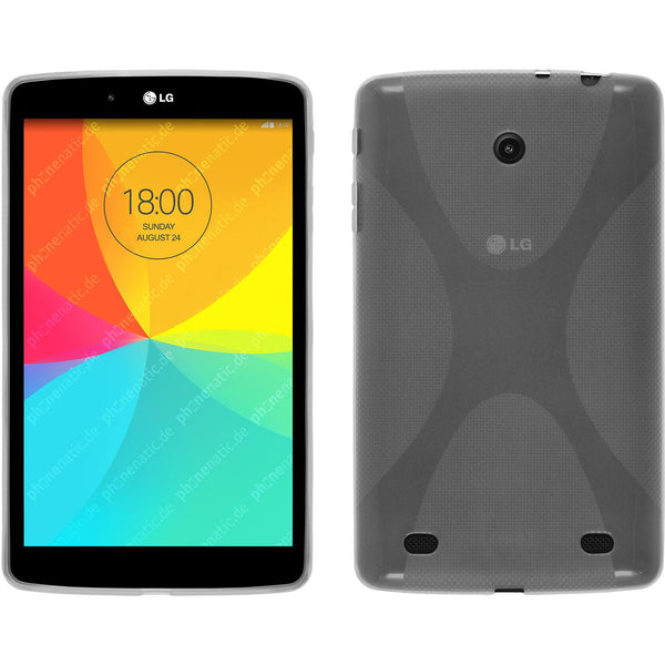 PhoneNatic Case kompatibel mit LG G Pad 8.0 - clear Silikon Hülle X-Style Cover