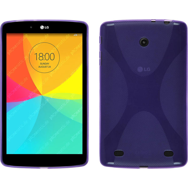 PhoneNatic Case kompatibel mit LG G Pad 8.0 - lila Silikon Hülle X-Style Cover