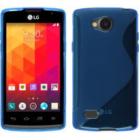 PhoneNatic Case kompatibel mit LG Joy - blau Silikon Hülle S-Style + 2 Schutzfolien