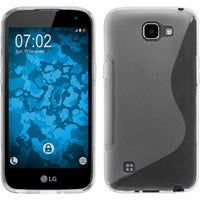 PhoneNatic Case kompatibel mit LG K4 2016 - clear Silikon Hülle S-Style + 2 Schutzfolien