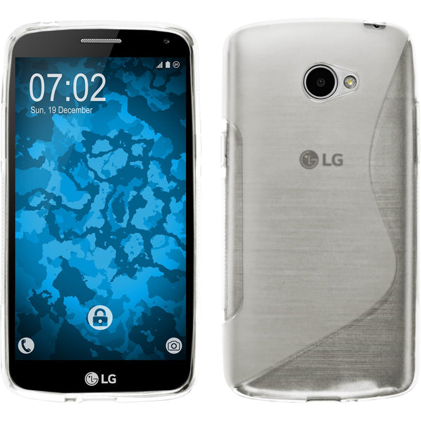PhoneNatic Case kompatibel mit LG K5 - clear Silikon Hülle S-Style + 2 Schutzfolien