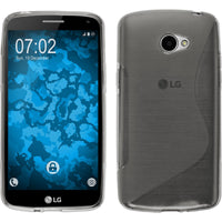 PhoneNatic Case kompatibel mit LG K5 - grau Silikon Hülle S-Style + 2 Schutzfolien