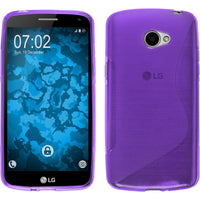 PhoneNatic Case kompatibel mit LG K5 - lila Silikon Hülle S-Style + 2 Schutzfolien
