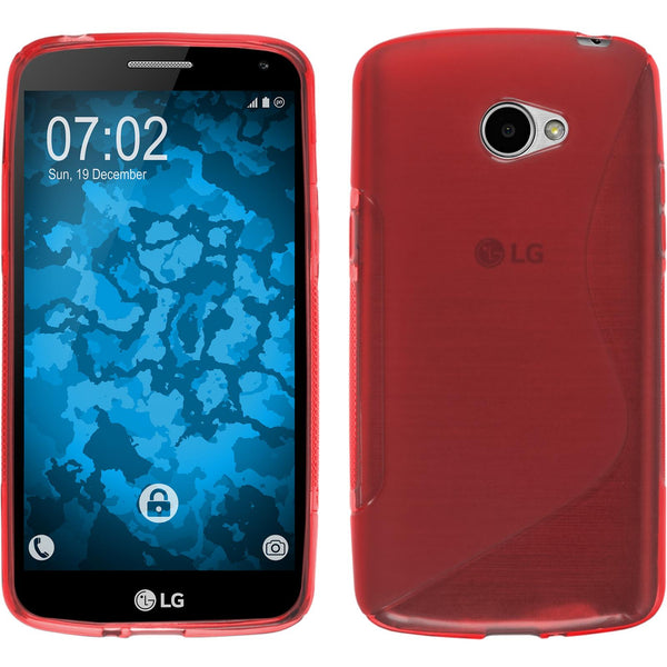 PhoneNatic Case kompatibel mit LG K5 - rot Silikon Hülle S-Style + 2 Schutzfolien