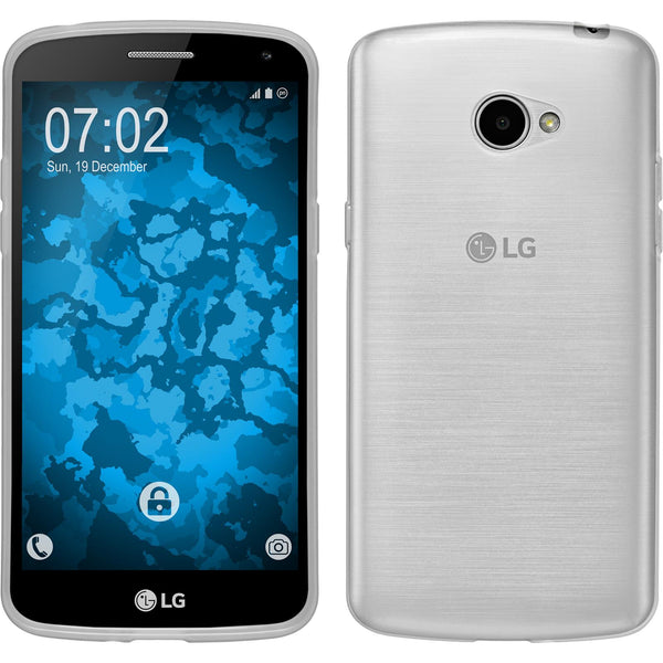PhoneNatic Case kompatibel mit LG K5 - Crystal Clear Silikon Hülle transparent + 2 Schutzfolien