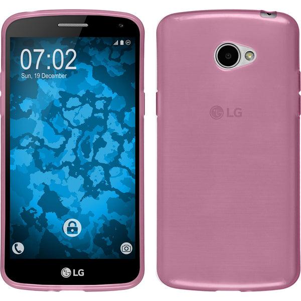 PhoneNatic Case kompatibel mit LG K5 - rosa Silikon Hülle transparent + 2 Schutzfolien