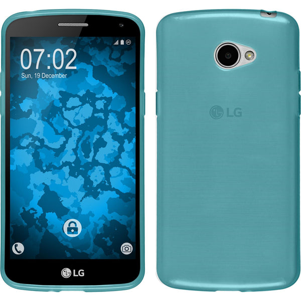 PhoneNatic Case kompatibel mit LG K5 - türkis Silikon Hülle transparent + 2 Schutzfolien