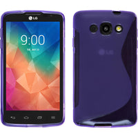 PhoneNatic Case kompatibel mit LG L60 - lila Silikon Hülle S-Style Cover