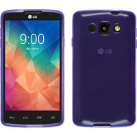 PhoneNatic Case kompatibel mit LG L60 - lila Silikon Hülle transparent Cover