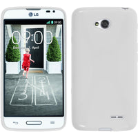 PhoneNatic Case kompatibel mit LG L70 - weiß Silikon Hülle X-Style + 2 Schutzfolien