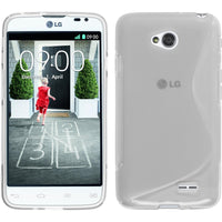 PhoneNatic Case kompatibel mit LG L70 Dual - clear Silikon Hülle S-Style + 2 Schutzfolien