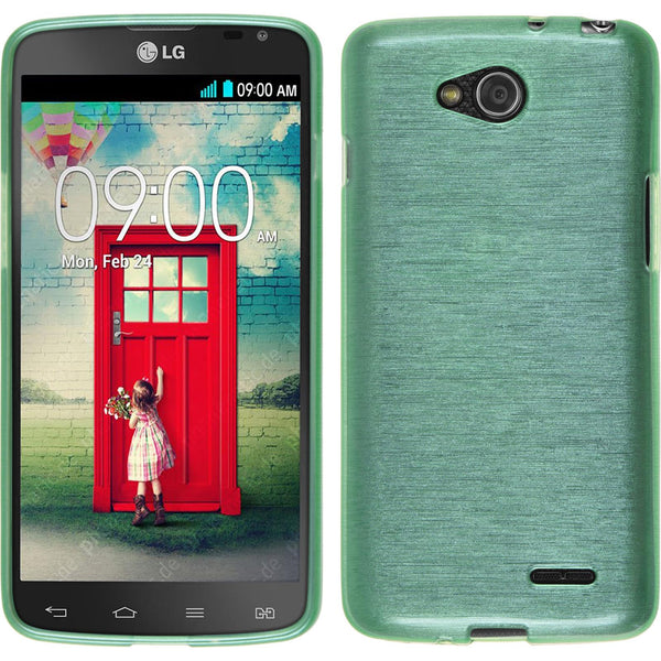 PhoneNatic Case kompatibel mit LG L90 Dual - grün Silikon Hülle brushed Cover