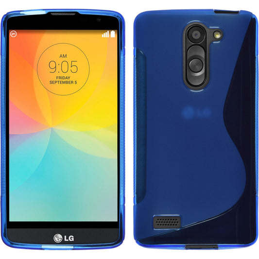 PhoneNatic Case kompatibel mit LG L Bello - blau Silikon Hülle S-Style + 2 Schutzfolien