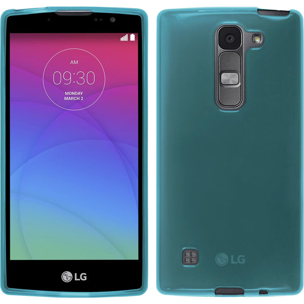 PhoneNatic Case kompatibel mit LG Spirit - türkis Silikon Hülle transparent + 2 Schutzfolien