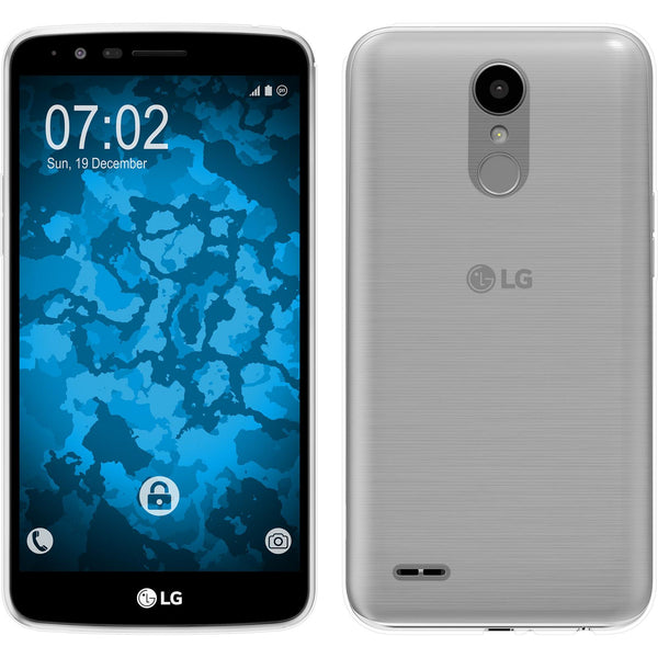 PhoneNatic Case kompatibel mit LG Stylus 3 - clear Silikon Hülle Slimcase + 2 Schutzfolien
