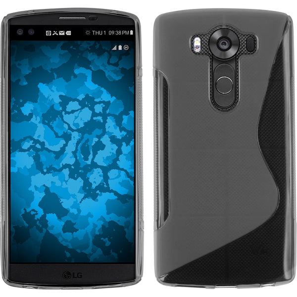 PhoneNatic Case kompatibel mit LG V10 - clear Silikon Hülle S-Style Cover