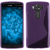 PhoneNatic Case kompatibel mit LG V10 - lila Silikon Hülle S-Style Cover