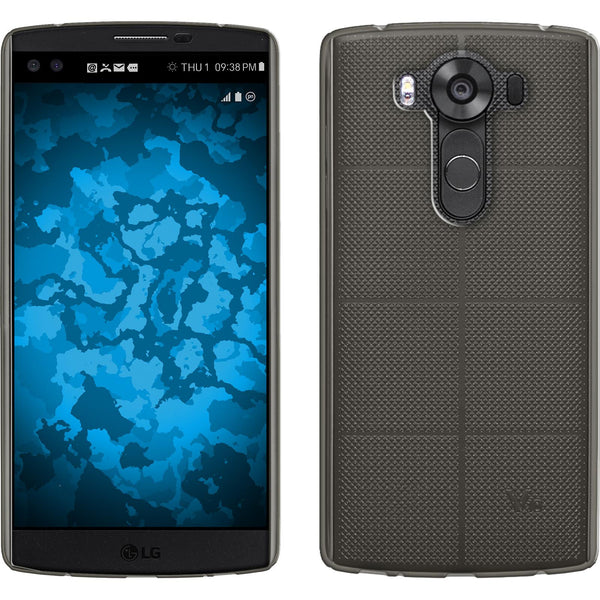 PhoneNatic Case kompatibel mit LG V10 - grau Silikon Hülle Slimcase Cover